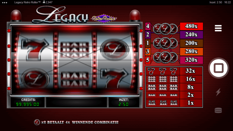Legacy Retro Roller Gratis Spins