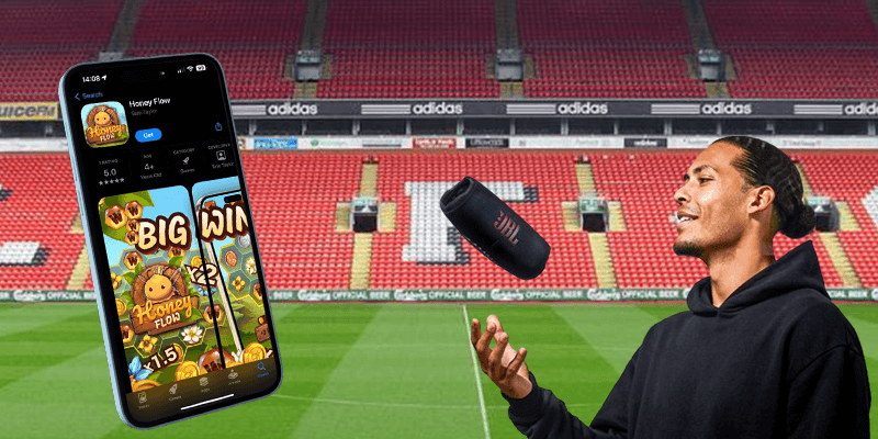 Virgil van Dijk op Anfield met Honey Flow app