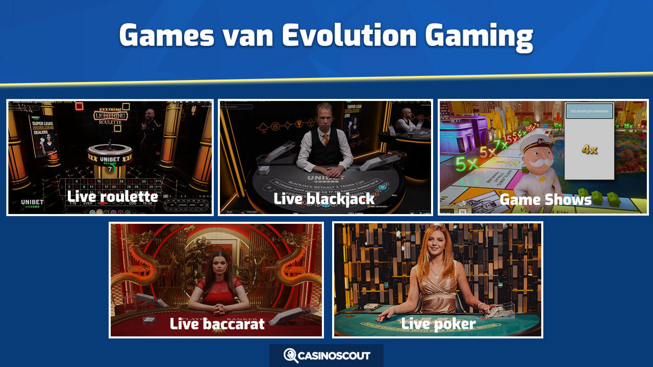 evolution gaming live games