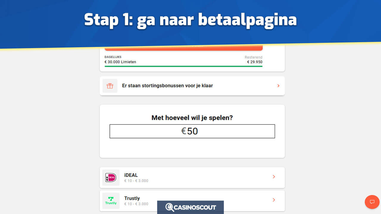 Ga naar de betaalpagina