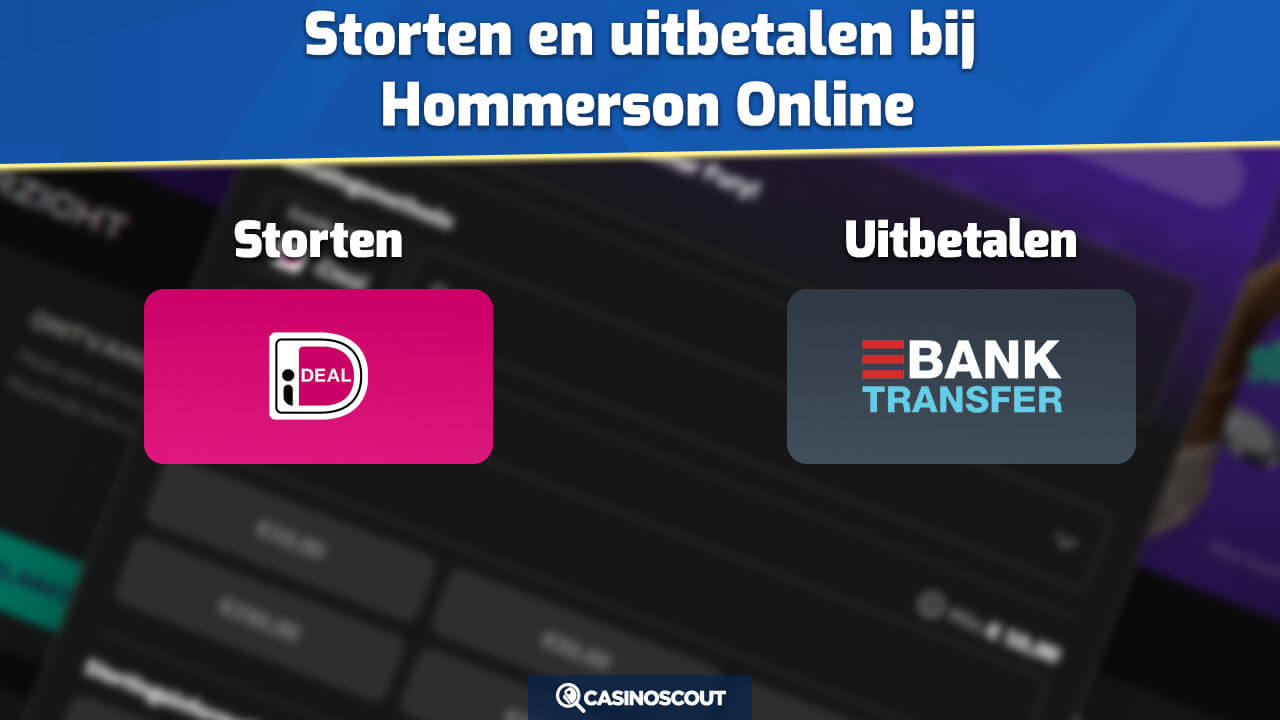 Hommerson storten en uitbetalen