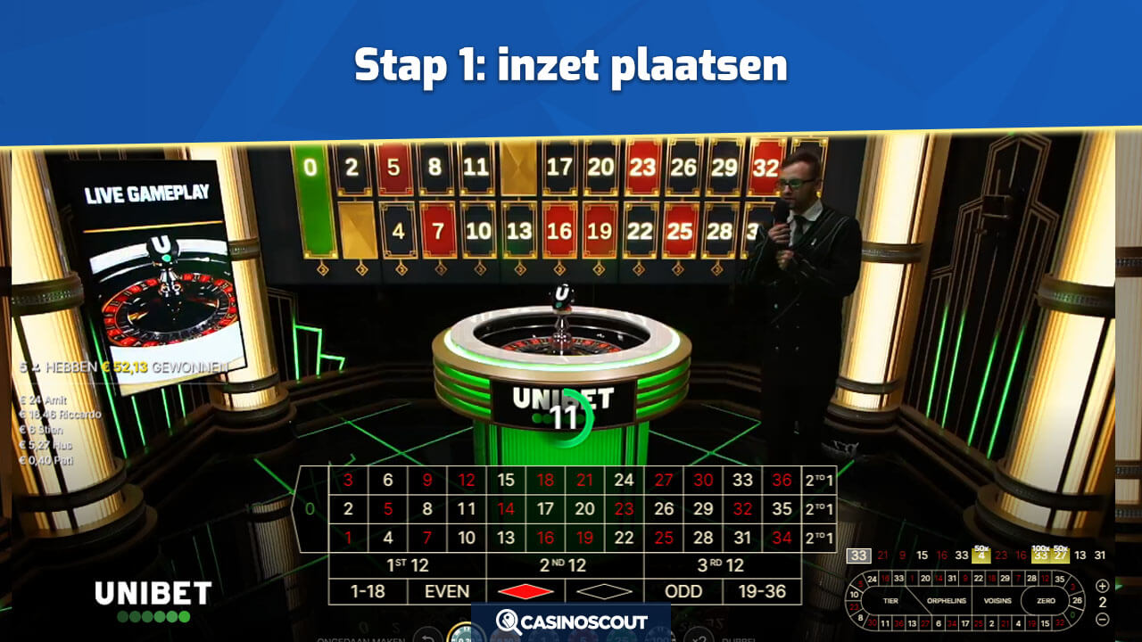 Inzet plaatsen Lightning Roulette