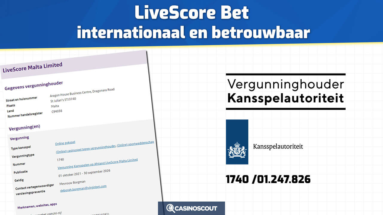 LiveScore Bet vergunning