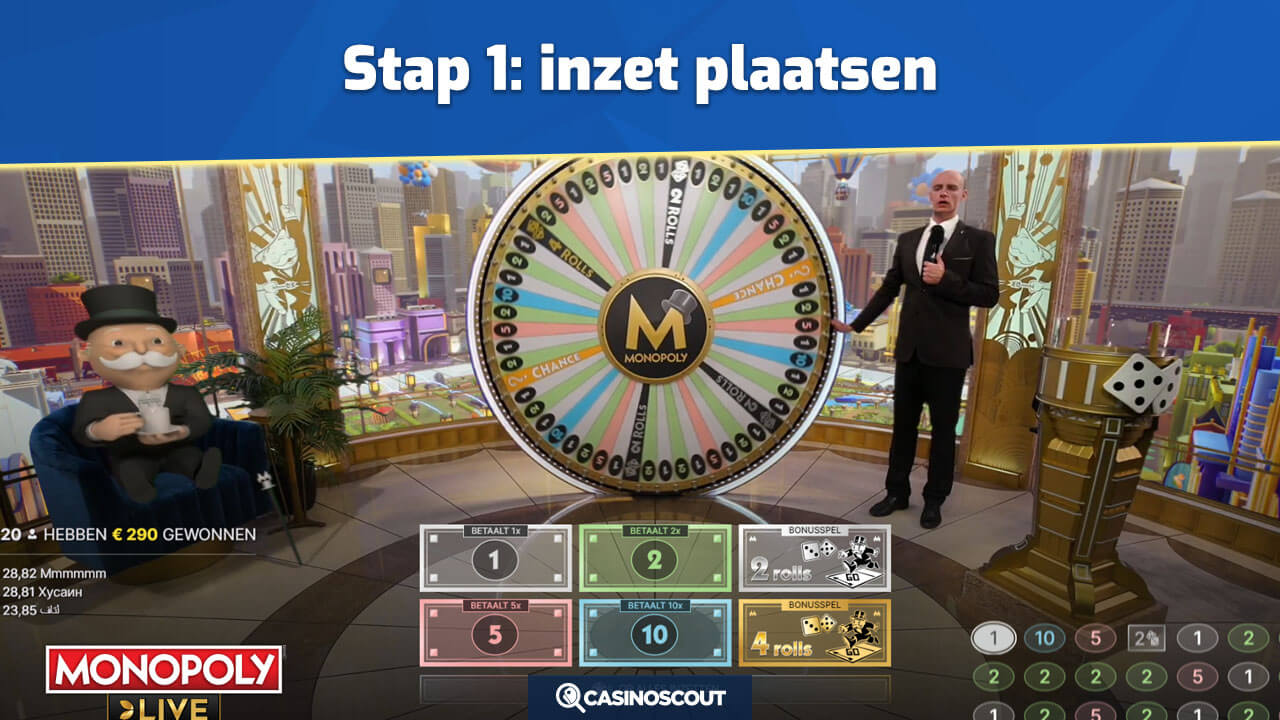 Monopoly live inzet plaatsen