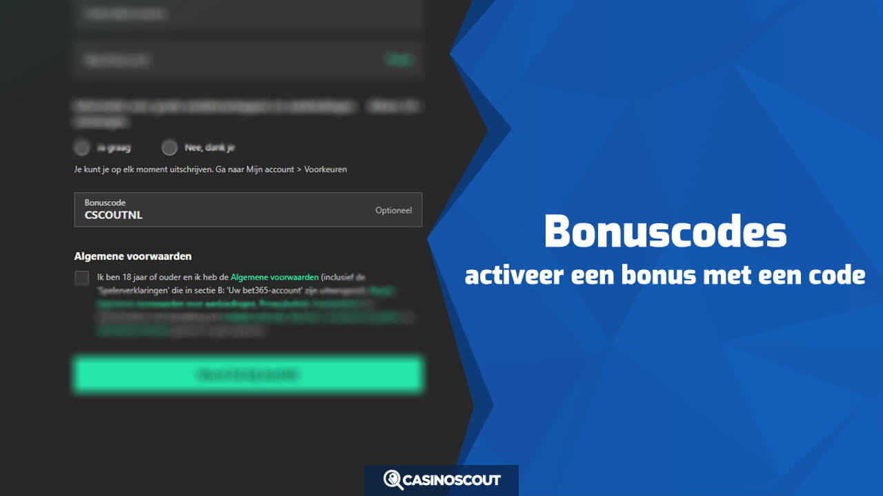 Bonuscodes in online casino's