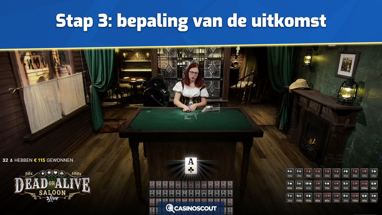 Winst bepalen bij Dead or Alive: Saloon