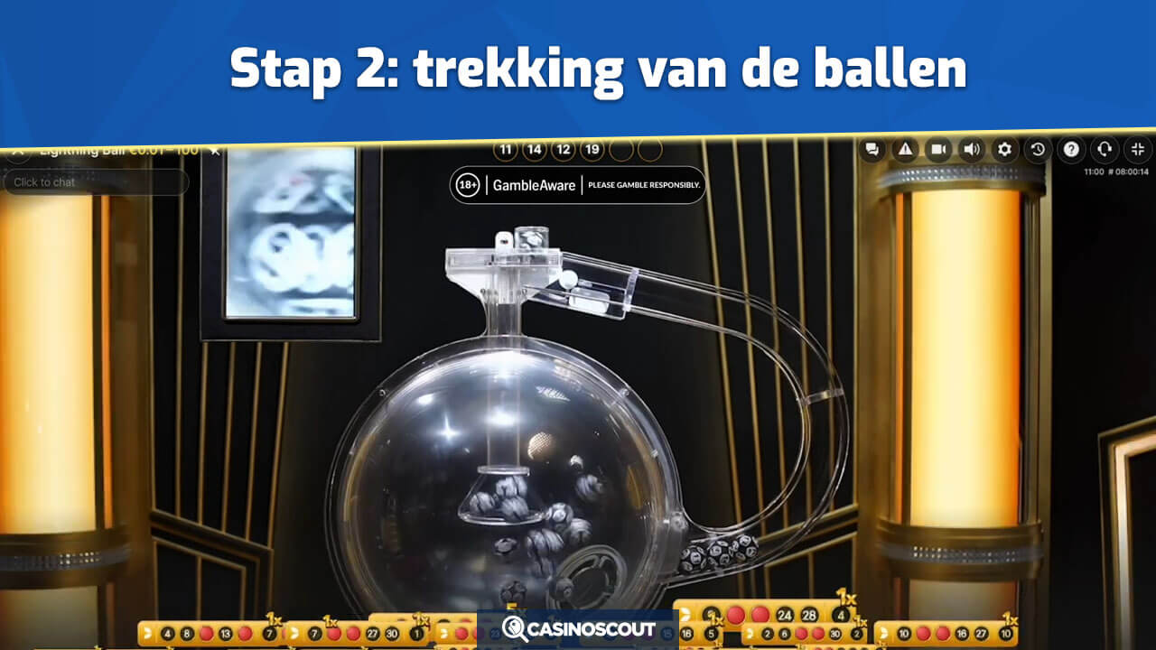 Ballen trekken bij Lightning Ball