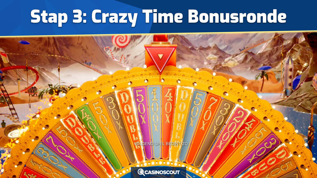 Crazy Time Bonusronde bij Red Door Roulette