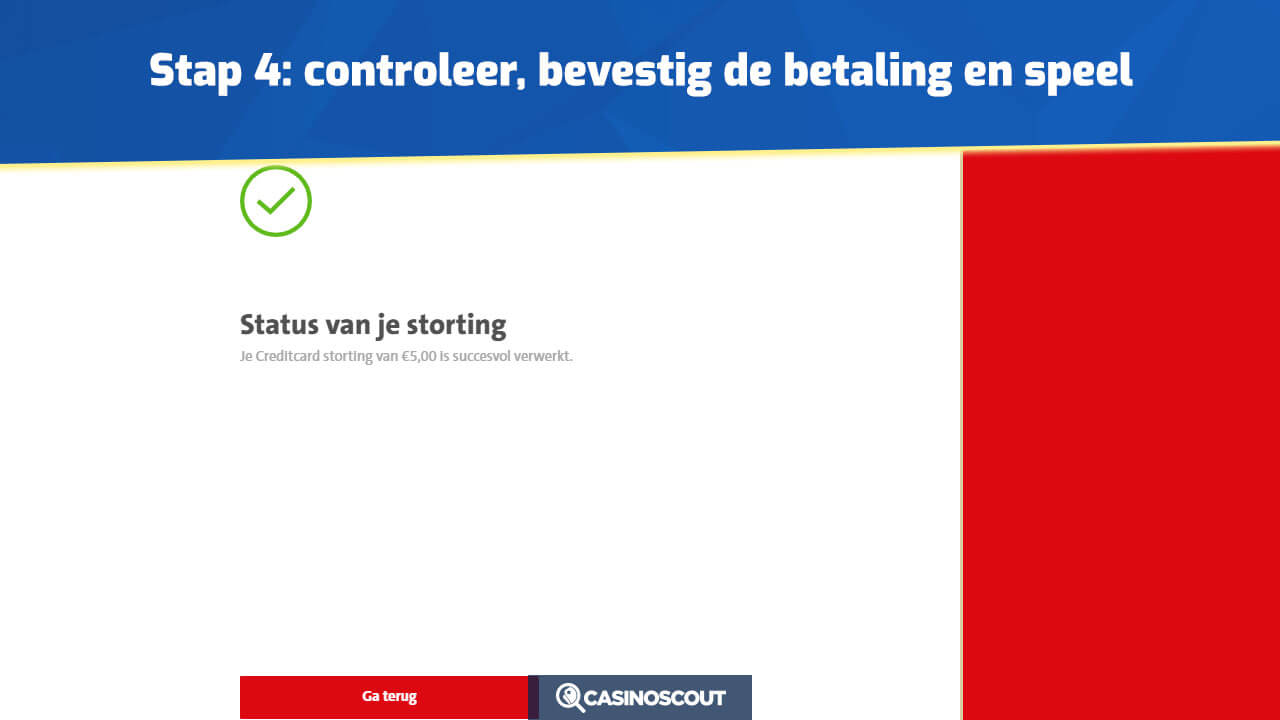 Controleer de betaling