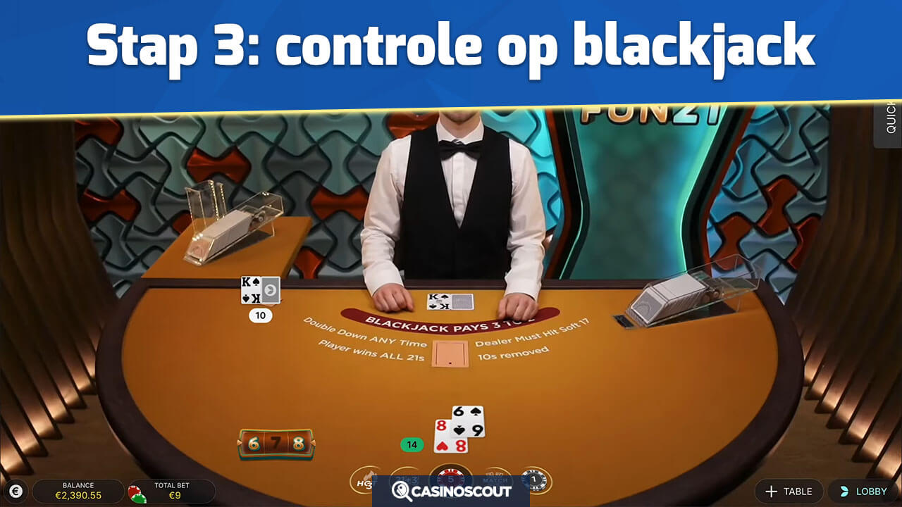 Controle op blackjack