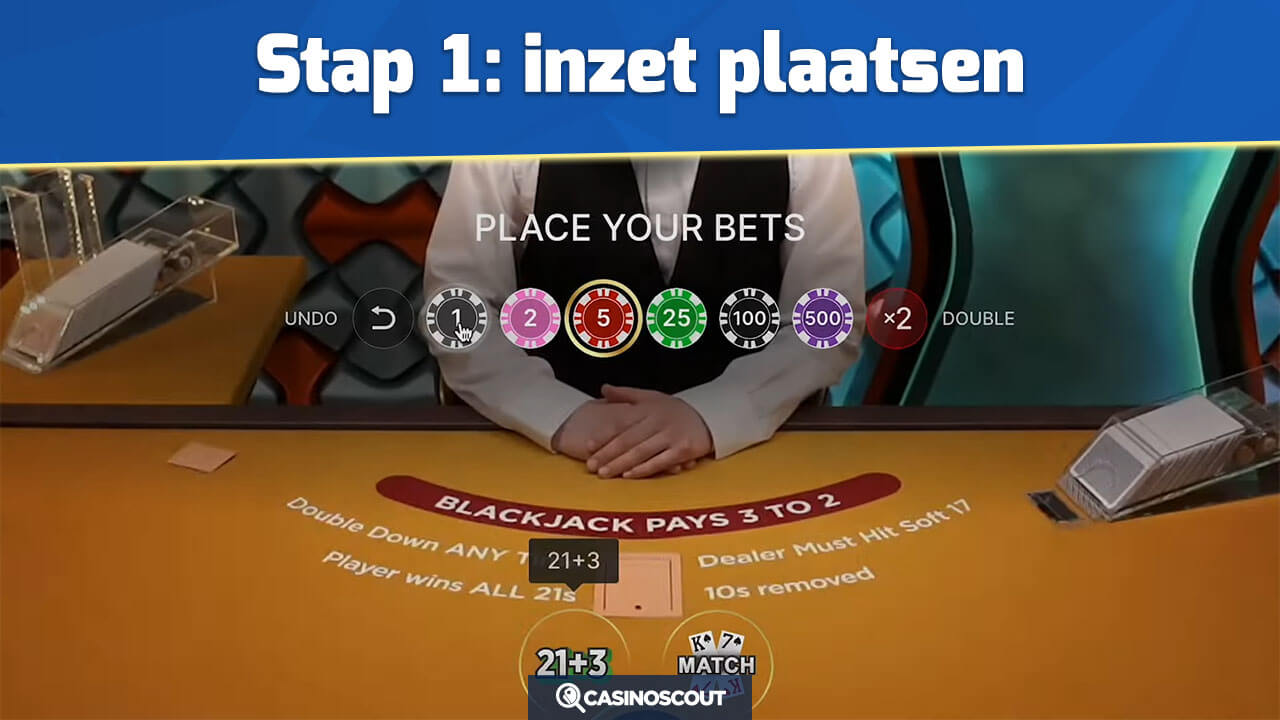 Infinite Fun Fun 21 Blackjack inzet plaatsen