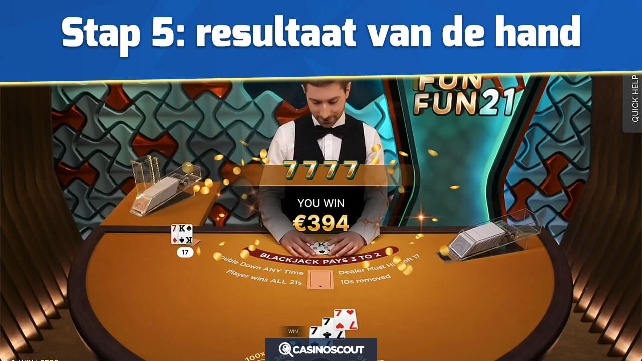 Resultaat van de hand onthullen