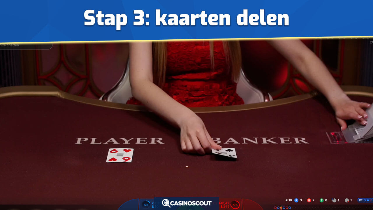 Kaarten delen in Lightning Baccarat