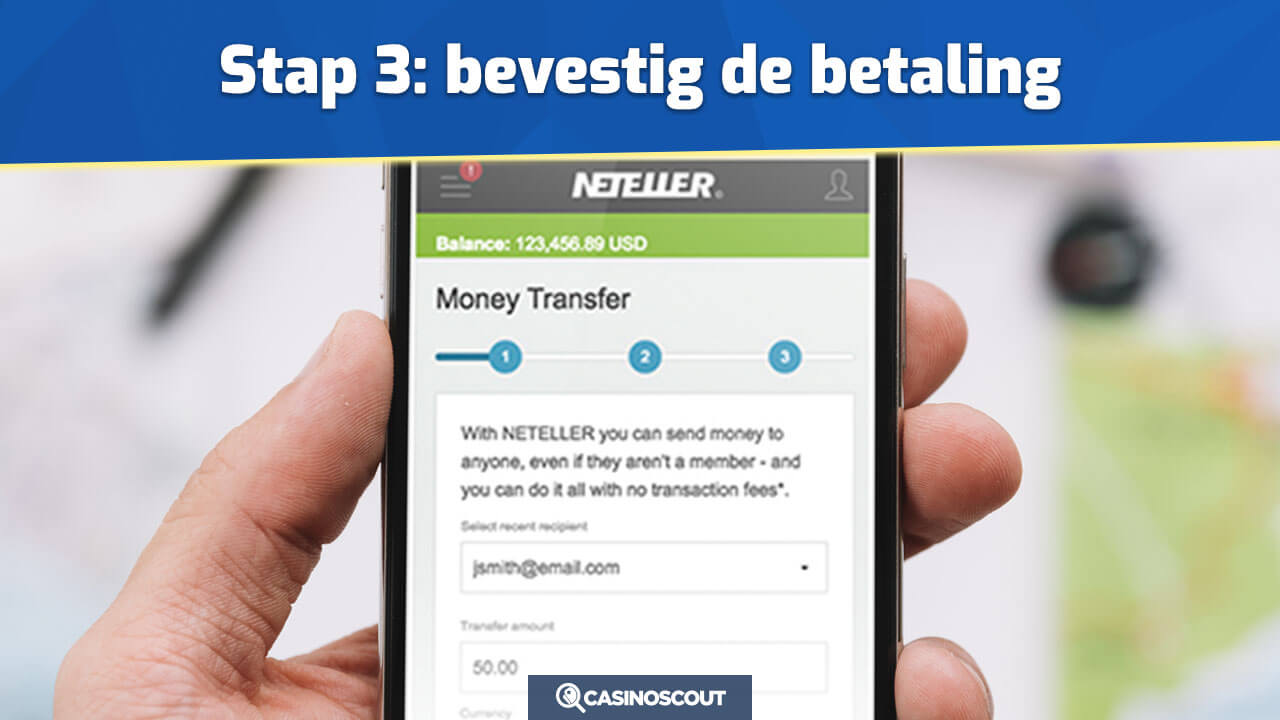 Betaling bevestigen met Neteller