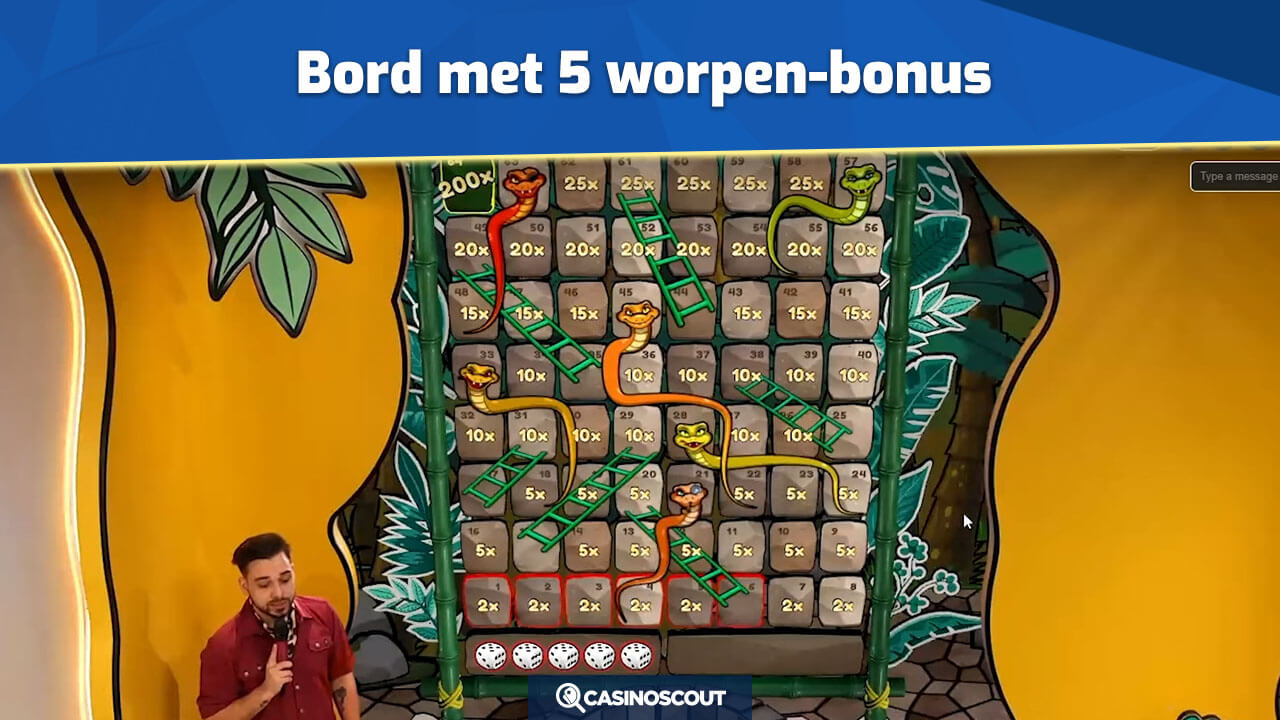 Bord met 5 worpen spelen