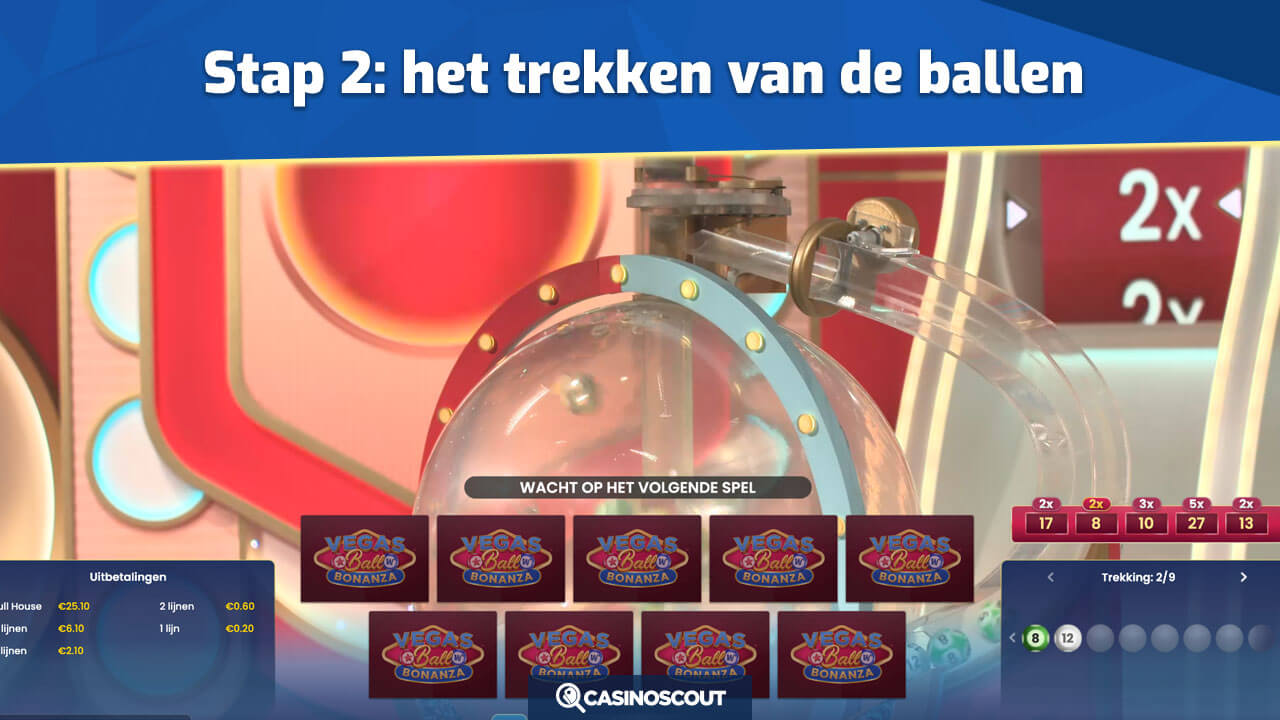 Ballentrekking bij Vegas Ball Bonanza