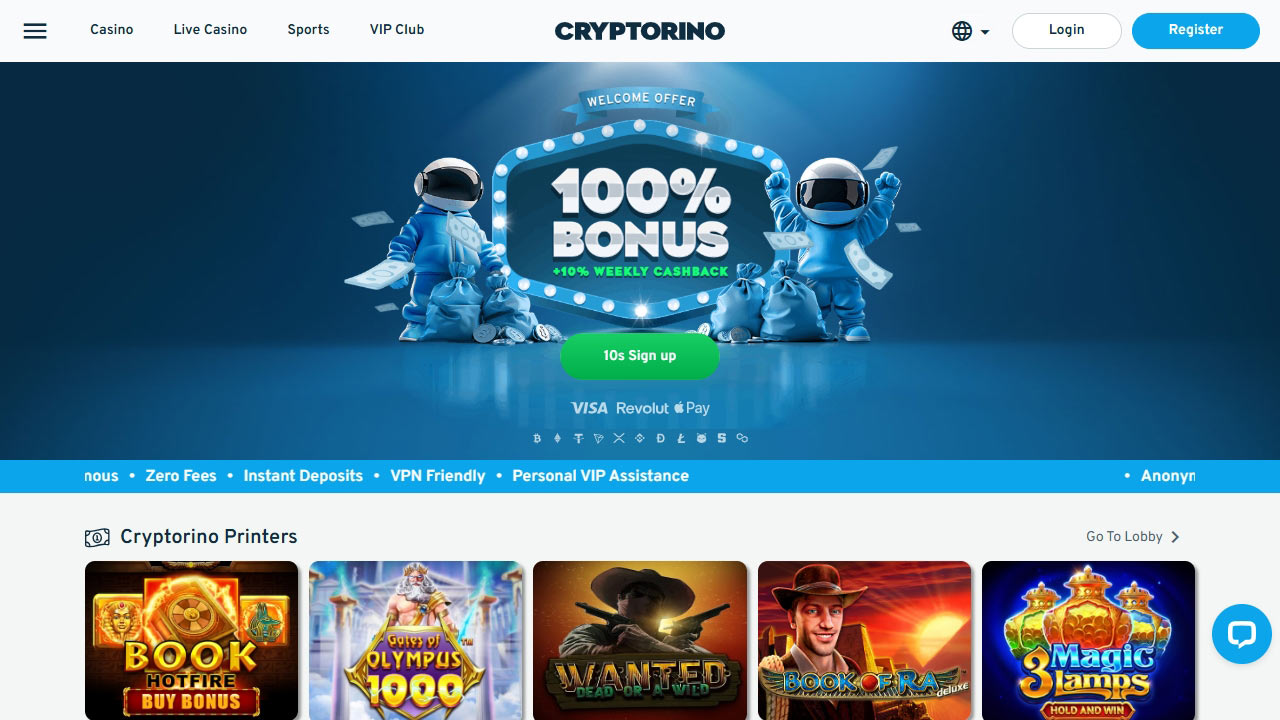 cryptorino Bitcoin Casino