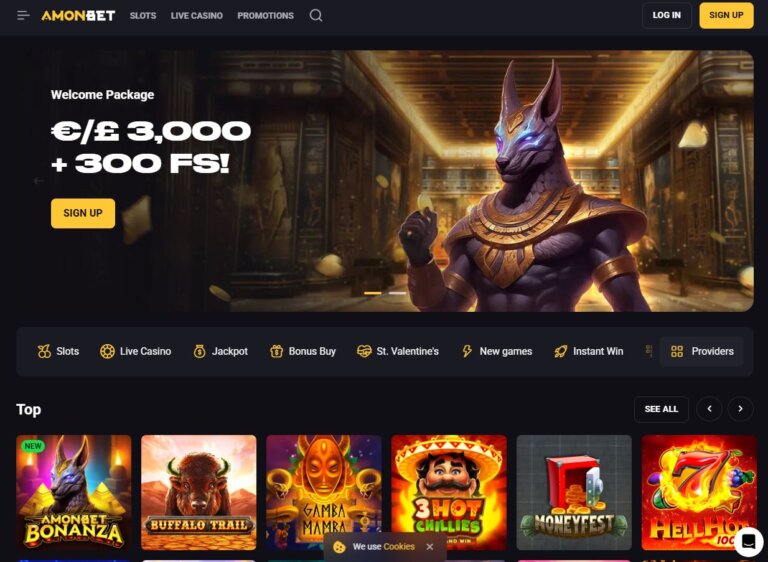 Amonbet Casino Screenshot 1