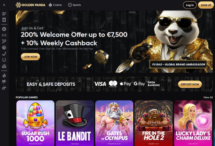 Golden Panda, casino zonder iDIN