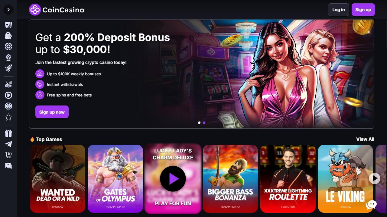 coincasino zonder registratie