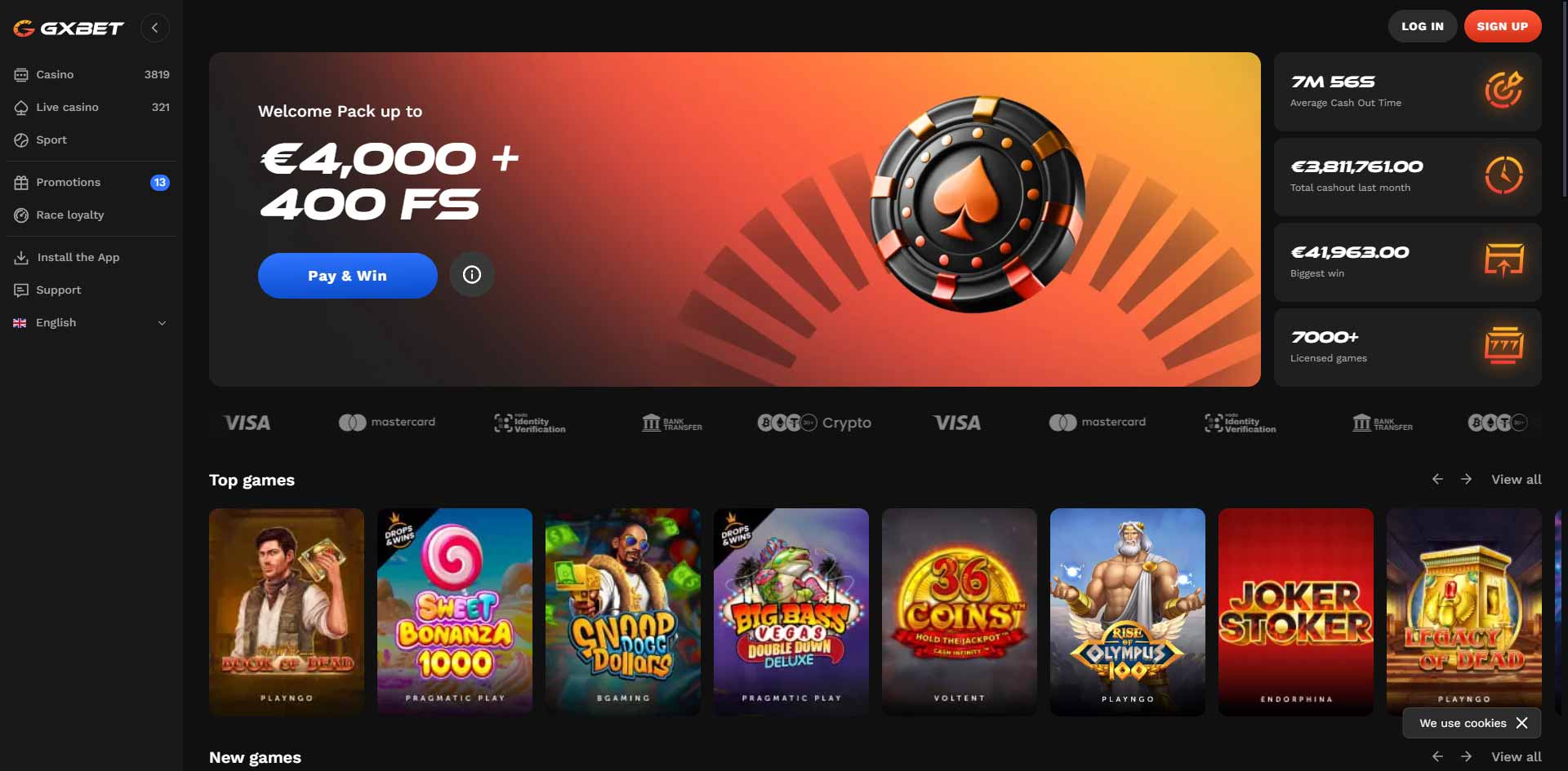 gxbet casino zonder cruks registratie