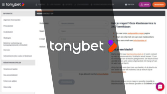 Waarschuwing van Ksa voor TonyBet vanwege Engelstalige klantenservice