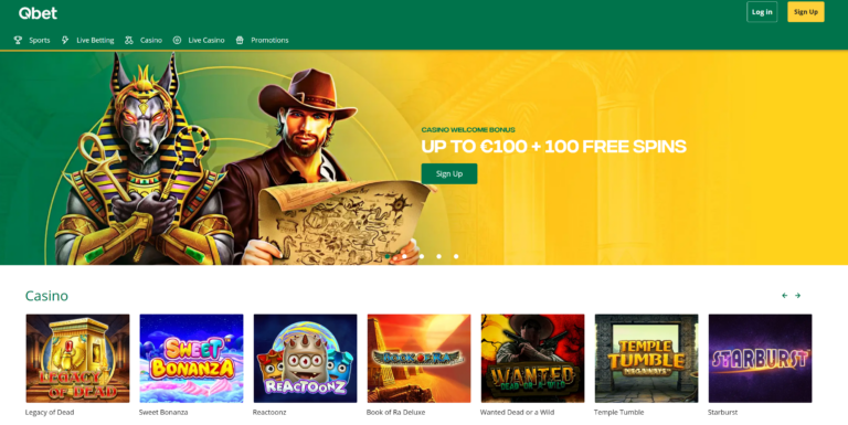 Qbet Casino Screenshot 1