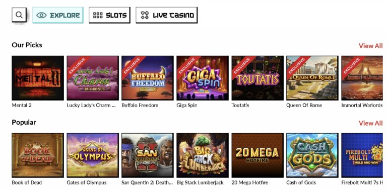 Manga Casino Screenshot 1