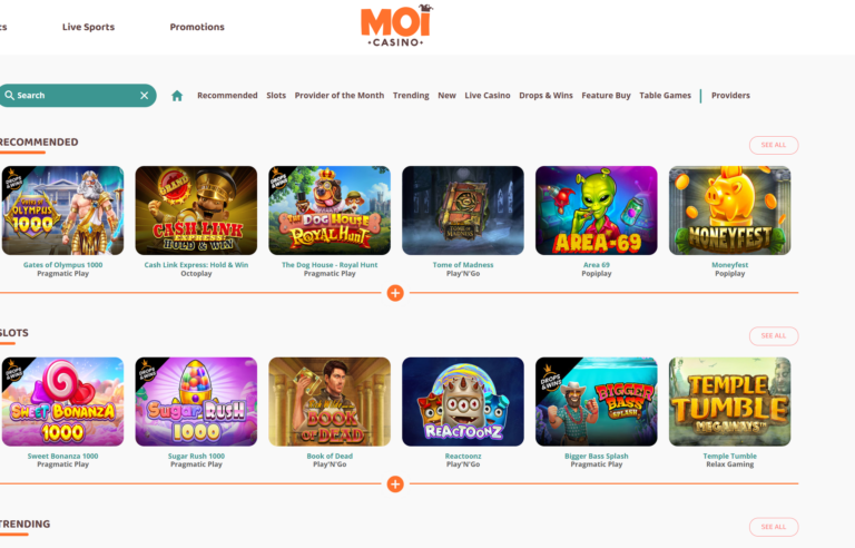 Moi Casino Screenshot 2