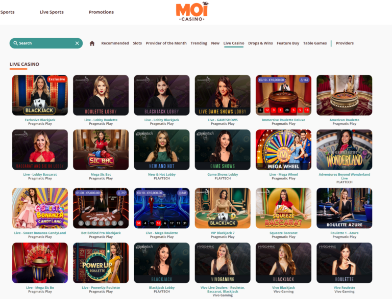 Moi Casino Screenshot 3