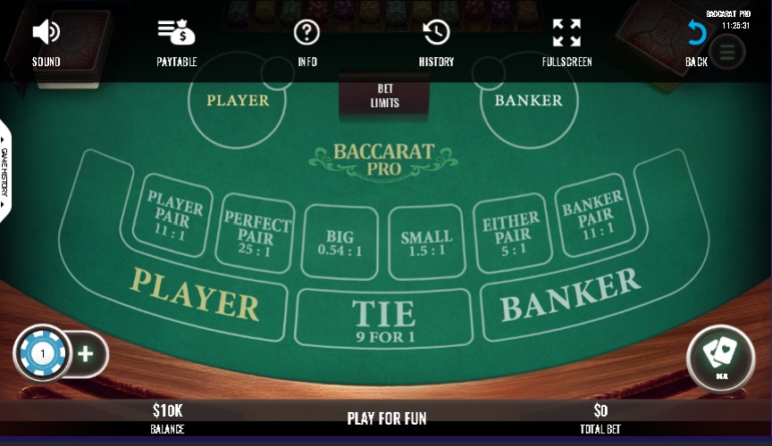 Baccarat Pro gaming Casino IgoBet