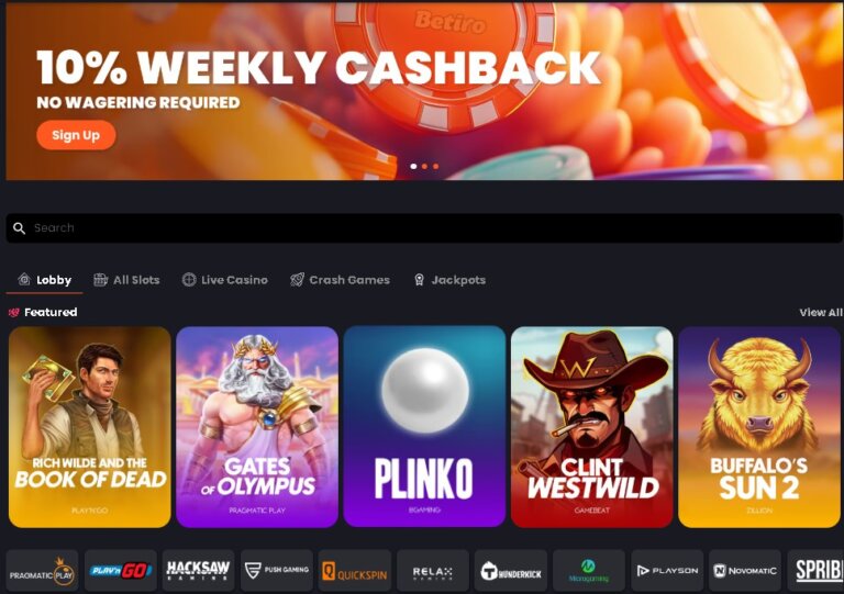 Betiro Casino Screenshot 3