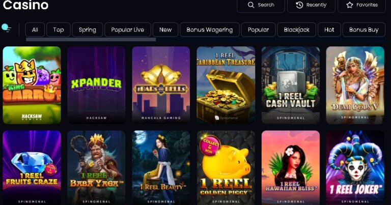 Mega.bet Casino Screenshot 1
