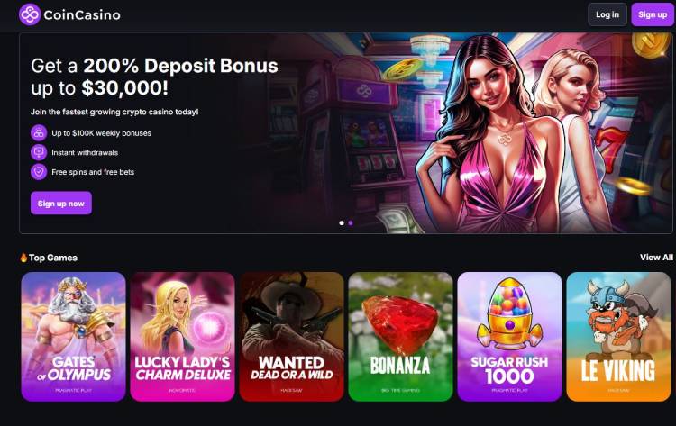CoinCasino, casino zonder registratie