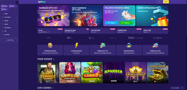 IgoBet Casino Screenshot 2