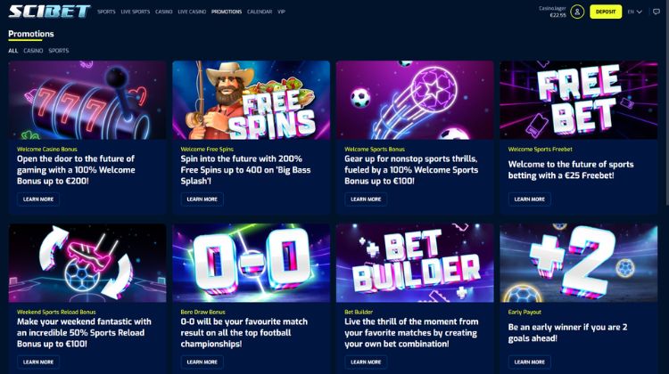 Scibet Casino Screenshot 1