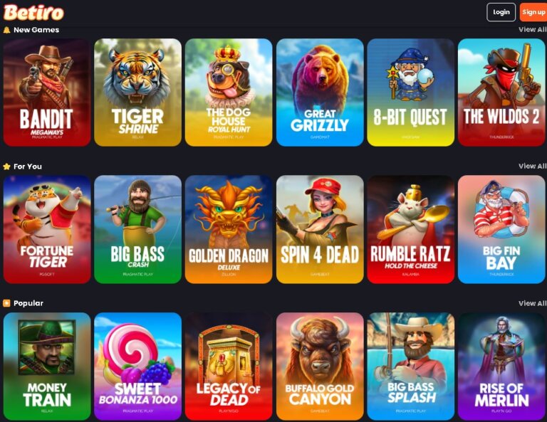Betiro Casino Screenshot 1