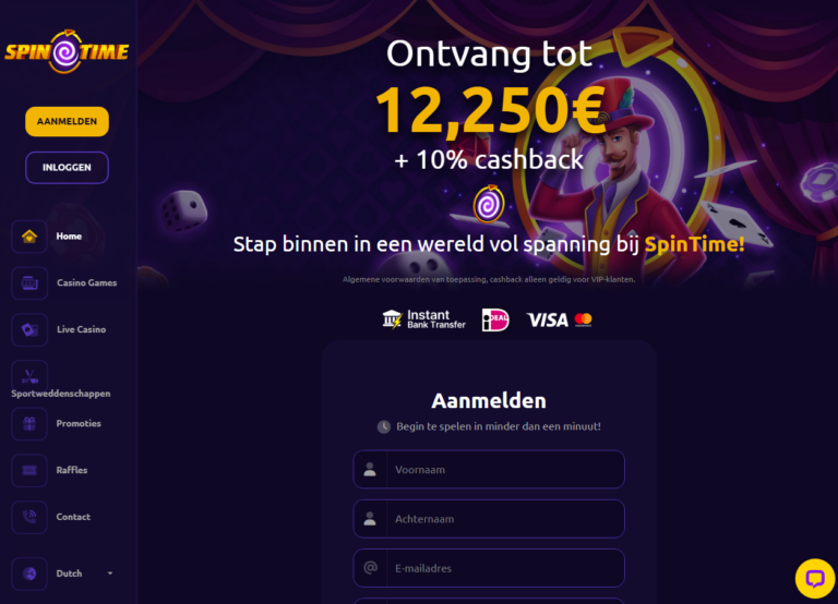 SpinTime Casino Screenshot 1