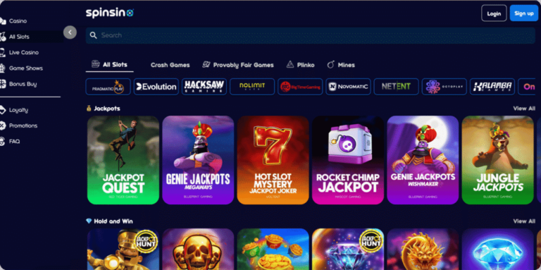 Spinsino Casino Screenshot 3
