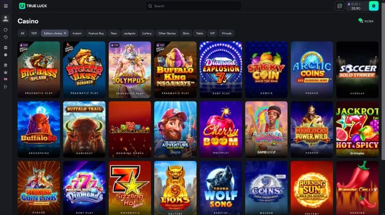 True Luck Casino Screenshot 1