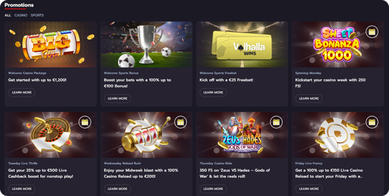 Valhalla Wins Casino Screenshot 1