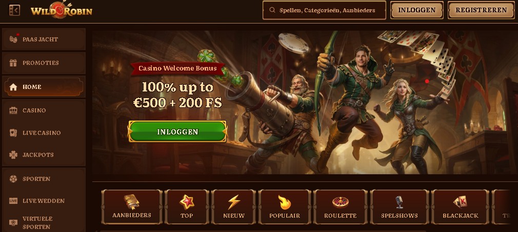 WildRobin Casino Review | lobby Nederland