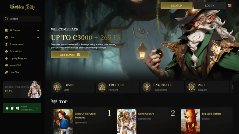 Golden Billy Casino Screenshot 2