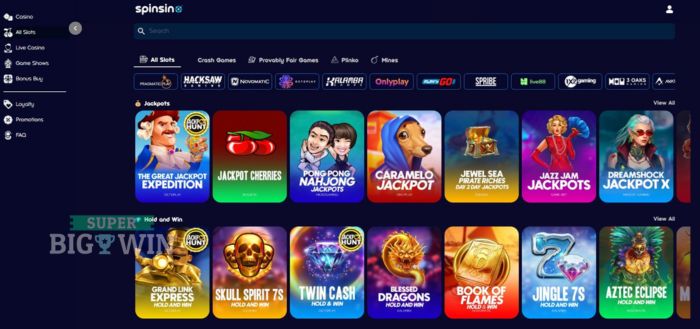 Spinsino Casino Screenshot 1