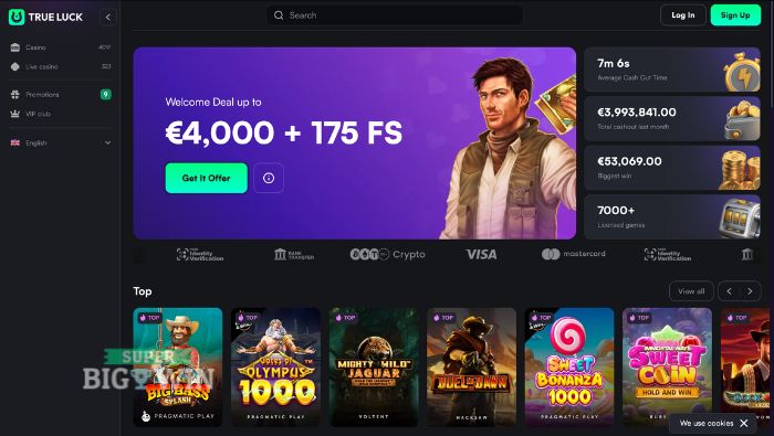 True Luck Casino Screenshot 2