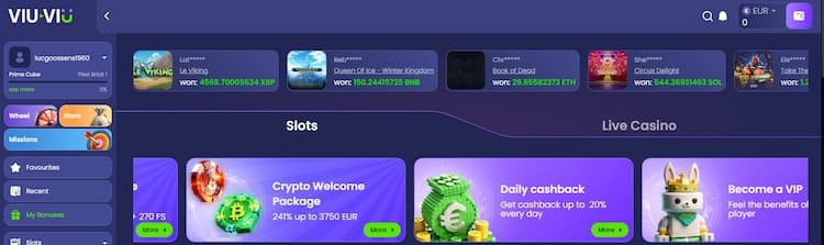 Viu-Viu Casino Screenshot 1