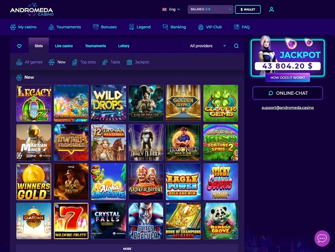 Space Andromeda Casino Screenshot 2