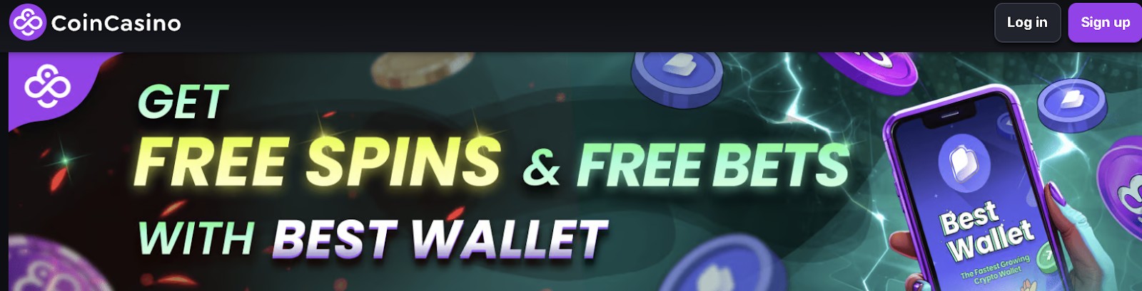  Free spins bonus bij Coin Casino NL