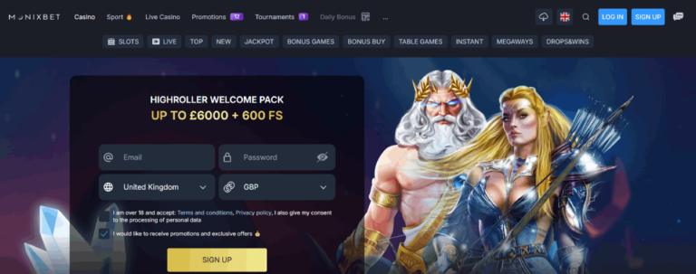 Monixbet Casino Screenshot 3