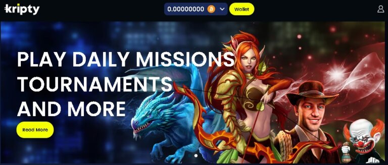 Kripty Casino review Screenshot 2